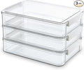Citylife 3 PCS 9 x 13 Plastic Storage Bins with Lids and Latches, Portable Art Supply Storage Organizer, Paper Storage Box for Organizing A4 Paper, Letters, Documents, Art Supplies, and Crafts