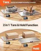 VEVOR 1100Lbs x 0.2Lbs Digital Livestock Scale Large Pet Vet Scale Stainless Steel Platform Electronic Postal Shipping Scale Heavy Duty Large Dog Hog Sheep Goat Pig Sheep Scal