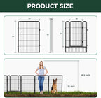 FXW Garden Fence Outdoor for The Yard – 40in(H) x 4.5ft(L) Heavy Duty Metal Animal Barrier for Dog and Rabbit, Decorative Dog Fence, 2 Panels, Black