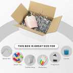 Golden State Art 8x6x4 Inches White Shipping Boxes 28 Pack, Corrugated Cardboard Box for Small Business Mailing Shipping and Storage