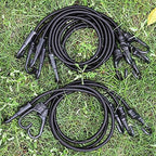 ZHOUBIN 24 Inch Black Bungee Cords with Hooks Heavy Duty, 2 Pcs
