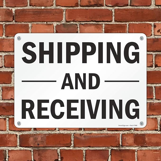 SmartSign "Shipping And Receiving" Label | 10" x 14" Laminated Vinyl