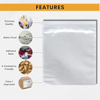 500 Pack 7"x10" Shipping Label Sleeves – Clear Self-Adhesive Packing Slip Pouches, Waterproof Packing List Envelopes – Ideal for Shipping Documents, Mailing Labels, Invoices & Packing Slips