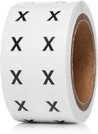 1000pcs Letter X Stickers, 0.5" Letter Sticker Dot Labels for Organization, Inventory, 1000/roll