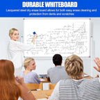 Large Rolling White Boards on Wheels 60 X 48 Magnetic Dry Erase Board with Stand, Double-Sided Mobile Whiteboard with Stands, 5' x 4' White Board with Eraser & Marker & Magnet & Calendar