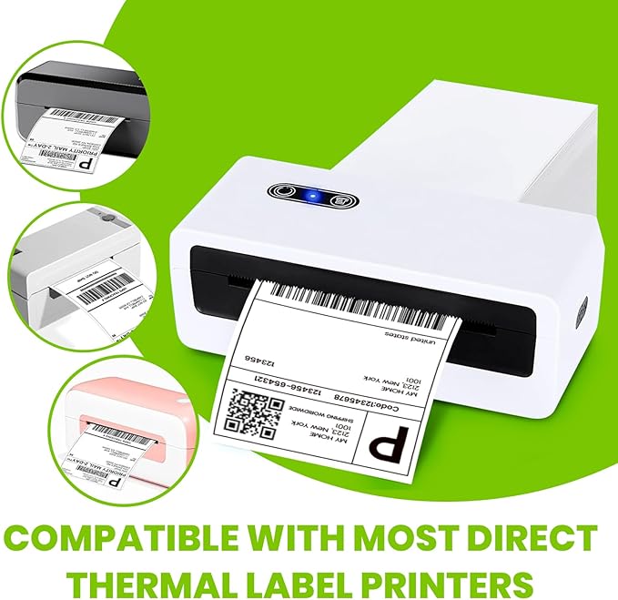 ADHES 4x6 Thermal Shipping Labels 4 Pack – 220 Labels Per Roll, 880 Total, Top-Coated Strong Adhesive Thermal Label Printer Paper, BPA/BPS free 4x6 Shipping Labels for Mailing and Packaging