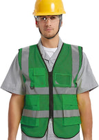 BeautyWill Custom Safety Vest Logo Class 2 High Visibility Reflevtive Vest Outdoor Protective Workwear