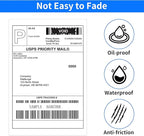 FungLam 4"x6" Direct Thermal Shipping Labels, 450 Labels Per Roll, 12 Rolls,1" Core, Perforated, White Mailing Postage Shipping Label Compatible with Zebra 2844 ZP-450 ZP-500 ZP-505