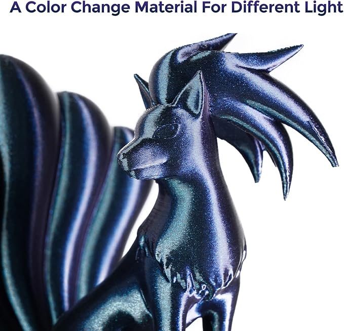 FLASHFORGE PETG Pro Filament 1.75mm +/- 0.02mm Burnt Titanium, Color Changeable 3D Printer Filament 1kg, Chameleon 3D Printing Filament Changing Colors with Light, Perfectly Hide The Layer Line