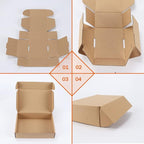 PHAREGE 9x6x2 inch Shipping Boxes Bulk 50 Pack Brown, Tab Lock Tuck Top Mailer Boxes for Packaging Small Business, Small Cardboard Gift Boxes for Wrapping Mailing Present