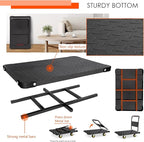 Platform Truck, Foldable Flatbed Cart Heavy Duty Push Cart Dolly Large Platform w/ 5'' Swivel Wheels 2000LBS Capacity Moving Hand Dolly for Groceries, Garage, Warehouse (35'' L x 22.5'' W)