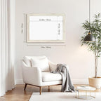 4 THOUGHT Dry Erase Board, 18 x 24 in Magnetic Whiteboard White Vintage Wood Frame Wall-Mounted White Board Decorative Notice Board for School, Office, Home, 8 Magnets 4 Markers 1 Eraser