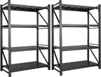 Set of 2 48" Wide Heavy Duty Garage Shelving Units,3000LBS 24 Deep Storage Shelves,Metal Garage Shelves,Large Storage Rack,Steel Shelf,Industrial Shelving for Shop,Warehouse,48" W x 24" D x 70" H