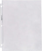 Amazon Basics Sheet Protectors for 3 Ring Binder, Heavyweight, Polypropylene, 8.5 x 11 Inch, 100-Pack, Clear