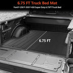 KARPAL Truck Bed Mat for Ford F250 / F350 / F450 2017-2026 (6.75FT Bed), All Weather TPE Truck Bed Liner Cargo Trunk Accessories for F250 / F350 / F450