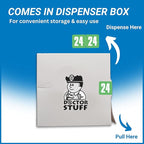 2024 Year Labels, Doctor Stuff 2024 Chart Stickers, Light Green Color Coded, Safeguard Style, USA Made Year Stickers for End Tab File Folders, 500/Roll, 1 Roll, 3/4" x 1-1/2"