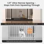 Gardner Pet 51"-87" Extra Tall Cat Gate for Doorway, Wide Adjustable 27.56"-37" Baby Gate Included 4 Extension Kits, Pressure Mounted Safety Full Door Gate for Stairs, Studio, Kitchen (Black)