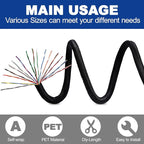 Split-Sleeve Wire Loom for High-Temperature Automotive Harness and Home Cable Management, 25ft - 4/5 inch Braided Cable Management Sleeve Cord Protector, Self-Wrapping Split Wire Loom