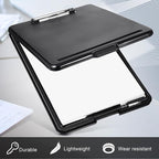 Mimorou 5 Pcs Clipboard with Storage Plastic Nursing Clipboard 9.5 x 13.5 Inch with Low Profile Clip Foldable Clip Board with Storage for Home Office Back to School Supplies