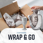 Bryco Goods Newsprint Packing Paper Sheets for Moving - 10lb - 320 Sheets of Newspaper Paper - Wrapping and Protecting Fragile Items, Box Filler, Shipping Supplies - 27" x 17" - Made in the USA