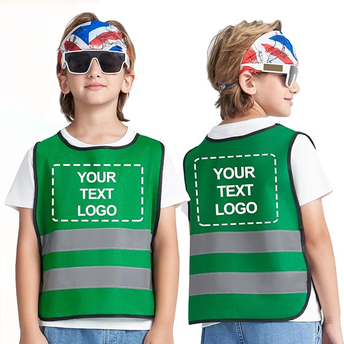 A-SAFETY Kids High Vis Reflective construction Safety vest customized LOGO