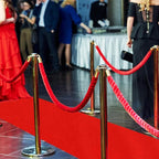 Preboun 3.9 x 60 ft Carpet Runner for Party Felt Runway Rug Runner Rug with Carpet Tape for Halloween Wedding Christmas Xmas Thanksgiving Outdoor Accessories Wedding Party Hallway(Red)