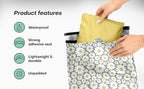 10x13 Poly Mailers – Daisy Floral – Waterproof, Tear-Resistant Shipping Bags with Adhesive Seal – 100 Pack – Package Mint