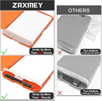 Plastic Clipboard with Storage, 8.5 x 11 Storage Organization Box Side-Opening, Heavy Duty Clip Board with Pen Holder and Paper Folder for Nurses, Teachers, Office & School Supply, Orange