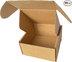 Shipping Boxes Corrugated Cardboard Mailer Boxes Literature Mailer for Packaging Small Business Craft Gifts Giving Products (Brown, 4x4x2)