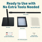 1 PACK Double-Sided Adjustable Heavy Duty Pedestal Sign Holder Stand for Display - Indoor/Outdoor Floor Sign Stand with Base 8.5x11 inches (Horizontal and Vertical Orientation) - includes dry erase marker