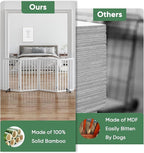 Dog Gates for Doorways, Tall Dog Gate Indoor, Foldable Pet Gates for Doorways Bedroom, Freestanding Puppy Gate with Metal Support Feet, Room Divider, 4 Panels (White)