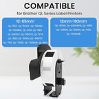 Compatible Address Labels Replacement for Brother DK-11204/DK-1204(0.66" X2.1”) Die-Cut All Purpose Shipping Barcode Label Use with Brother QL Label Printers 12 Rolls 4800 PCS