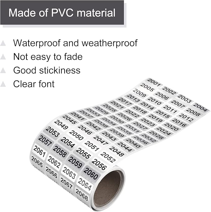 MECCANIXITY 2001 to 3000 Consecutive Number Stickers Inventory Label Black Numbers for Office Warehouse Numbering Classification