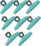 COOK WITH COLOR Wide Heavy Duty Chip Clips, Large Bag Clips for Food Storage with Air Tight Seal Grip, Pack of 8, Teal