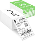 4x6 Thermal Labels, Razuvo Printable Shipping Labels for Direct Thermal Shipping Label Printer, 500 Pack Per Stack, Fanfold, White