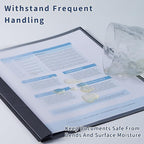 Binditek 30 Pack Clear Front Report Covers with 3 Prongs, 100-Sheet Capacity, Heavy-Duty Plastic Report Folder with Color Back Covers, 3 Metal Prongs Fasteners, for Letter Size, 5 Assorted Color