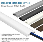 Floor Cord Covers for Wires 3.3FT Cable Hider Wire Cover Self Adhesive Cord Hider Floor for Offices, Homes, Workshops, Warehouses Cable Cavity 0.39" W x 0.27" H