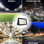 400W Outdoor LED Flood Light, 40000LM Super Bright, 110-285V, IP66 Waterproof, 6000K Daylight White Security Lights,Lighting for Playground Yard Stadium Lawn Ball Park