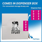 2024 Year Labels, Doctor Stuff 2024 Chart Stickers, Fuschia Color Coded, IFC AFV Style, USA Made Year Stickers for X-Ray Jackets, 500/Roll, 1 Roll, 1-7/8" x 1-7/8"