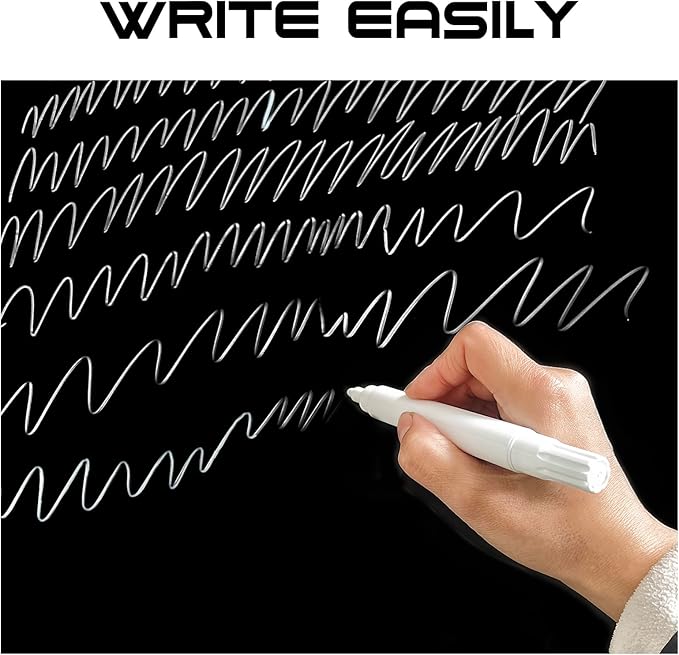 Magnetic Glass Dry Erase Board White Board Wall Mounted Whiteboard, Large Frameless White Board (Glassboard Black, 48" W x 36" H)