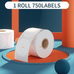 CLASSY Circle Thermal Sticker Labels, 2" Thermal Stickers, Multi-Purpose Round Direct Thermal Labels for Name Tag, Small Business Labeling, Inventory and Color Coding, 750 Labels/1 Roll,White
