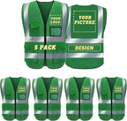 BeautyWill Custom Safety Vest Logo Class 2 High Visibility Reflevtive Vest Outdoor Protective Workwear