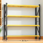 torage Shelves,Garage Shelving Heavy Duty Metal Adjustable Garage Shelves, Shelving Units Industrial Shelving for Warehouse (Yellow and Black, W59.1*D19.7*H78.7)
