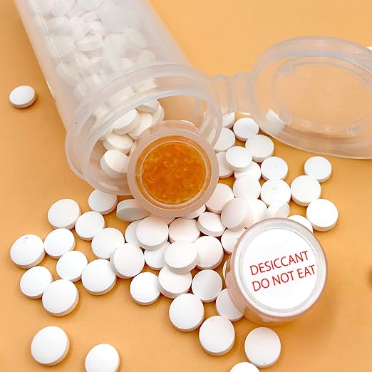 1 Gram 2000 Pack Silica Gel Desiccant Canister,Orange to White Indicating Desiccants Capsules, Moisture Absorbers for Food Storage, Food Grade Desiccant Dehumidifiers