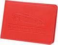 HARFINGTON Car Registration and Insurance Holder PU Leather Vehicle Glove Box Organizer Storage Accessories Car ID Holder with 10 Pockets for License ID Card Bank Card Documents, Red