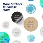 100 Custom Vinyl Stickers - Upload Your own Image, Text, Design, Logo - Personalized Logo Labels for Handmade, Packaging, Bottle, Jars, Candle, Brand Stickers (Wood Lights, 4x4)