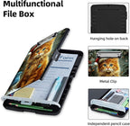 Clipboard with Storage Box & Pen Holder,Heavy Duty Clip Boards 8.5x11 for Nursing,High Capacity,School & Office Supplies,Christmas Cat Bird