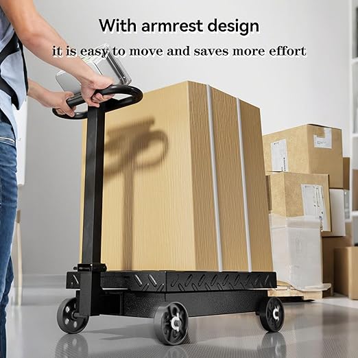 Large Platform Scale with Wheel 660 LB Floor Weight Computing Postal Scale Digital Perfect Industrial Platform Scale Foldable for Postal Luggage Shipping Mailing Weighing