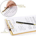 2 Pack Heavy Duty Metal Clipboards, Stainless Steel Clip Board with Low Profile Clip, A4 Letter Size File Holder for Office, Hospital, Laboratory, Jobsite, Warehouses, Hotel, Restaurant