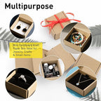 Ellbest 20pcs Mini Packing Boxes, Kraft Paper Boxes, 1.5 mm Thick for shipping, Storaging Small items, 3.38 * 3.38 * 1.53 inches Kraft Brown Boxes for Storage